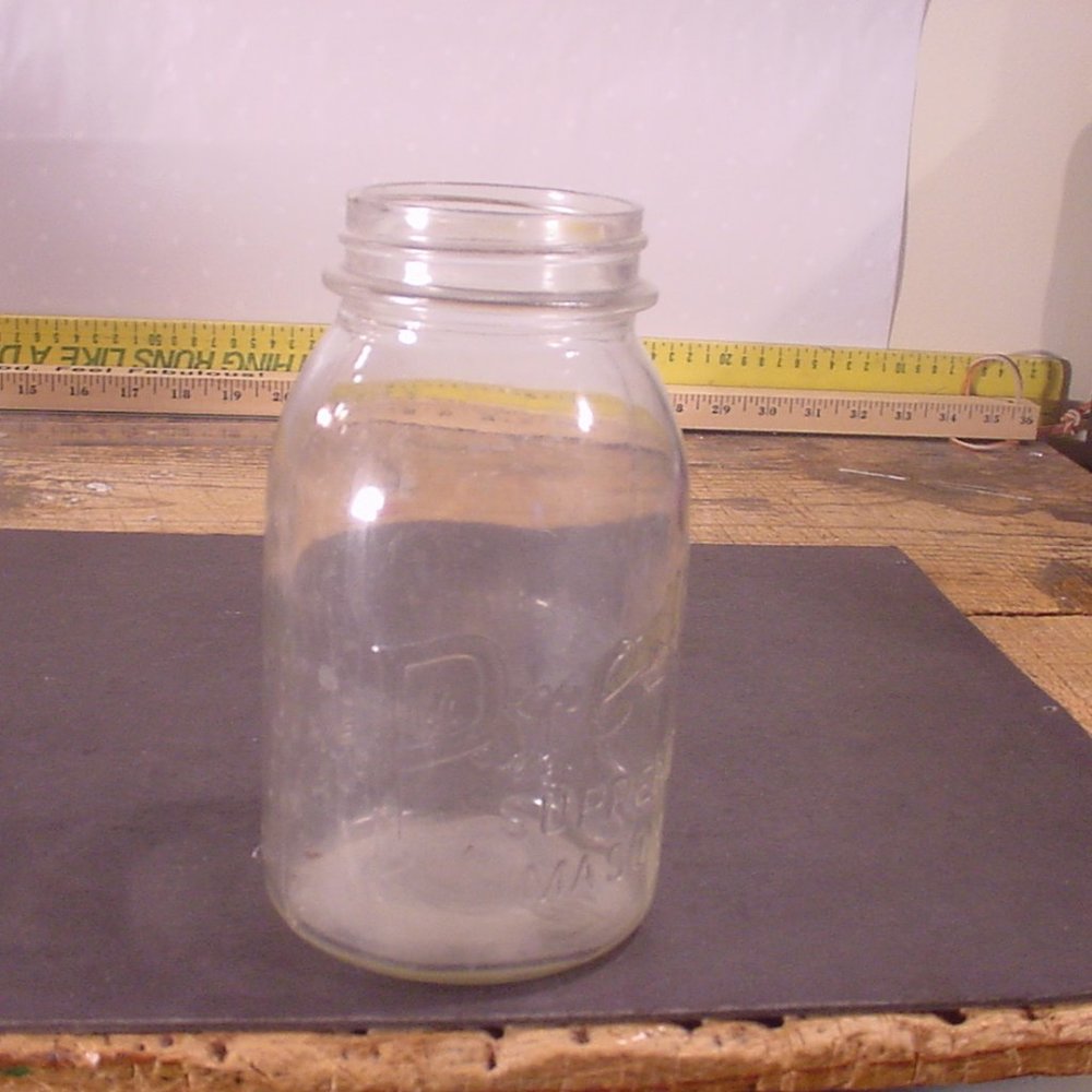 PRESTO Supreme Mason Vintage Quart Fruit Jar - Owens Illinois Glass Co
